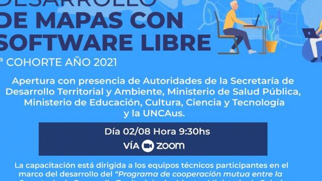 La Secretaría de Ambiente de Chaco y la UNCAUS colaboran en capacitación para el “Desarrollo de Mapas Digitales con Software Libre”