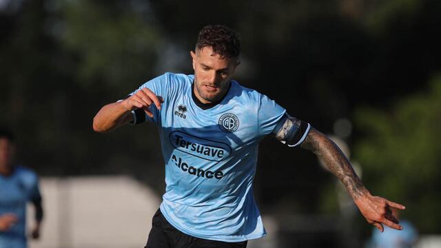 Pablo Vegetti, uno de los puntos fuertes de Belgrano en el primer amistoso de pretemporada.
