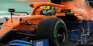 Norris celebró su primera pole en Fórmula 1.