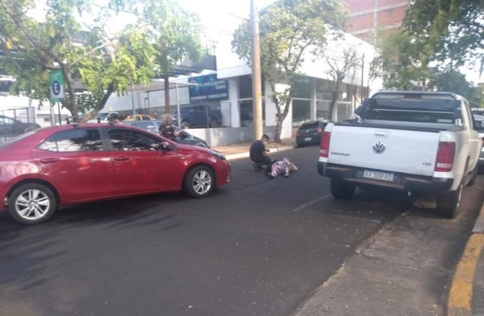 Accidente vial en pleno centro de la ciudad de Posadas