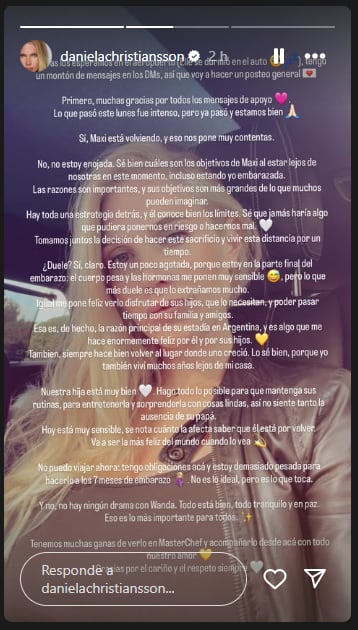 La explicación del viaje de urgencia de Maxi López