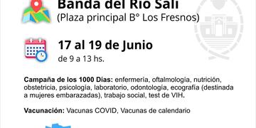 El programa de salud provincial atenderá en la plaza del barrio del 17 al 19 de junio, con servicios para embarazadas y niños.