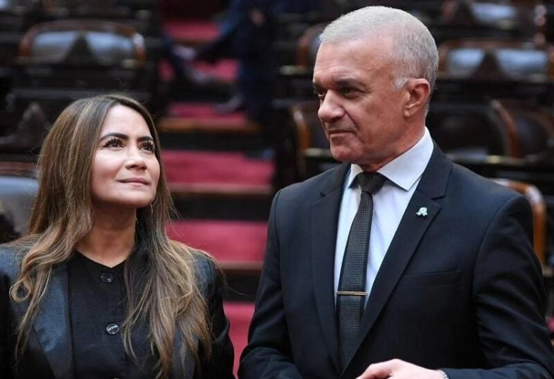 Los senadores por Misiones Carlos Arce y Sonia Rojas Decut