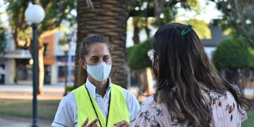 Campaña de concientización del uso de barbijo en Rafaela