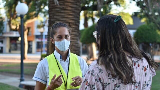 Campaña de concientización del uso de barbijo en Rafaela