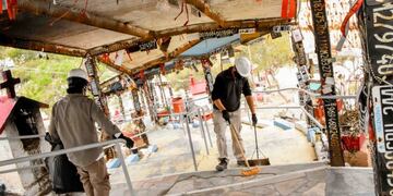 A la espera del regreso de los promesantes, realizan obras para mejorar el paraje. Adrián Carrizo / Ministerio de Turismo y Cultura de San Juan,