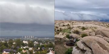 Así llegaba la tormenta a Córdoba. (Capturas de video: Vito Callejón/Martín Yori)