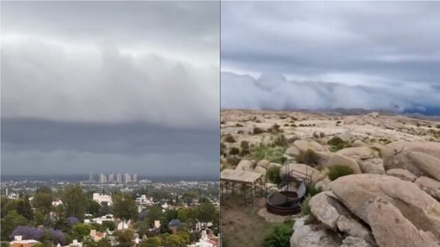 Así llegaba la tormenta a Córdoba. (Capturas de video: Vito Callejón/Martín Yori)