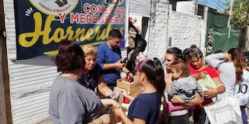 El comedor logró hacer más de 700 huevos para familias de Las Heras.