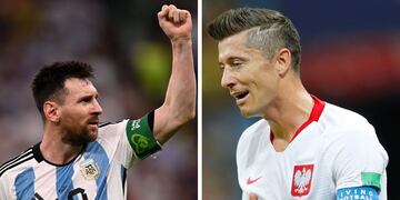 Messi y Lewandowski se enfrentaron en el Mundial de Qatar 2022.