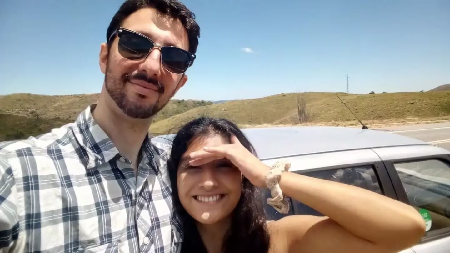 Pablo Laurta con Luna, su expareja y víctima. (Gentileza)