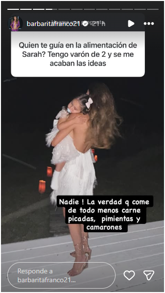 Las comidas que Sarah Burlando no come