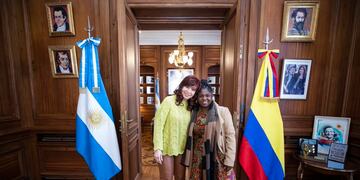 Cristina Kirchner y la vicepresidenta electa de Colombia, Francia Márquez.