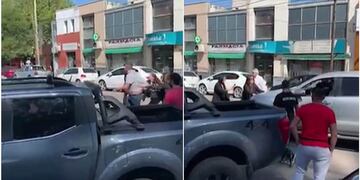 Villa Allende: captura de video del incidente protagonizado por Agustín Spaccesi