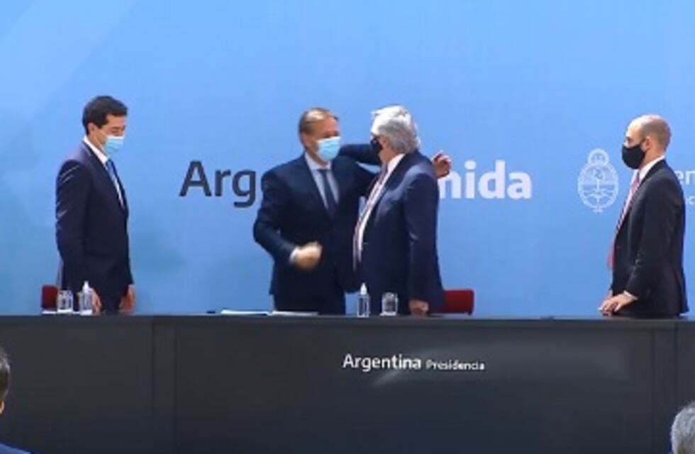 Suarez firmó el Consenso Fiscal con Alberto Fernández