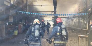 El "Patio de los Lecheros" sufrió un incendio este martes por la mañana.