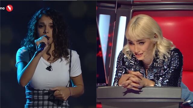 Julieta Herrera González logró que Lali girara su silla segundos antes de terminar su tema.