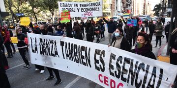 Protesta de escuelas de danza. (Pedro Castillo/ La Voz)