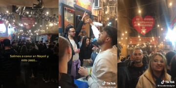 Las calles de Nápoles se convirtieron en un masivo baile de cuarteto al ritmo de Rodrigo.
