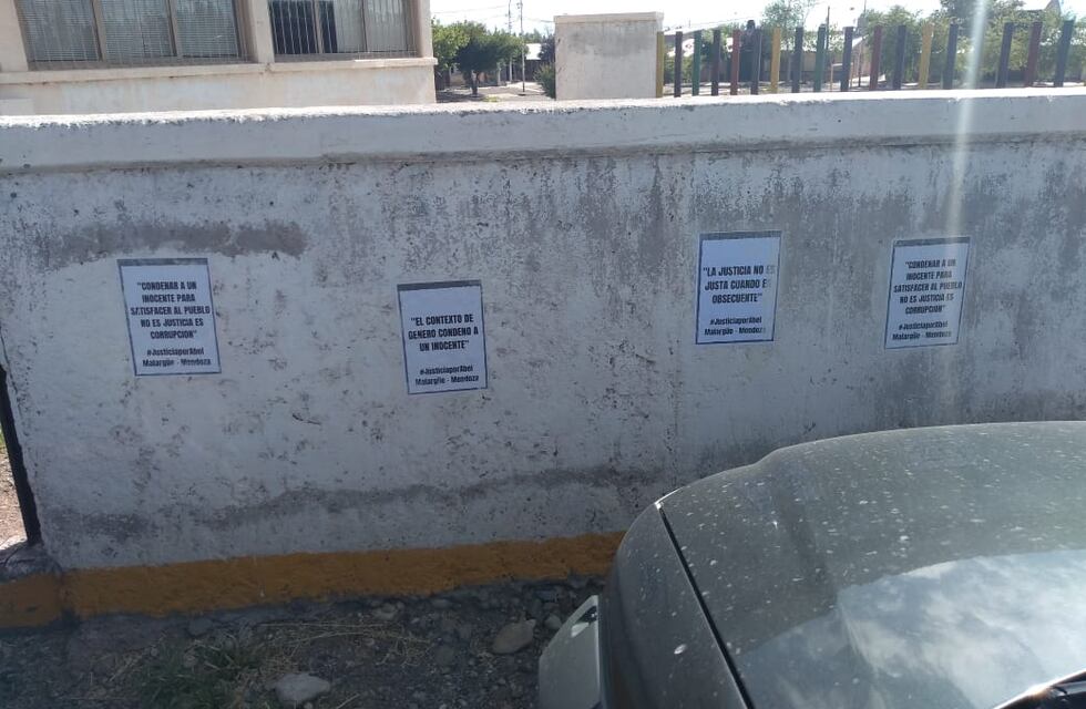 Allegados a Abel Vázquez realizaron pintadas en el palacio judicial de Malargüe