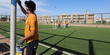 El nuevo polideportivo de Maipú Oeste se llamará Diego Armando Maradona, anunció el intendente Stevanato. Gentileza Municipalidad de Maipú