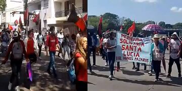 La Asamblea Trabajo y Dignidad (ATD) convocó a la movilización "Bajen los precios, que acá solo hay niños comiendo" en Jujuy.