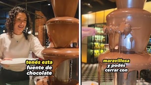 La pareja pidió sushi, pastas y asado.