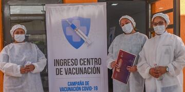 Campaña de Vacunación contra el Covid-19 en Cosquín. (Foto: Facebook / Municipalidad de Cosquín Oficial).