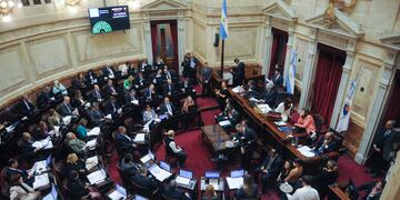 Cristina Fernández De Kirchner en el Senado de la nación durante una sesión .
Foto Federico Lopez Claro