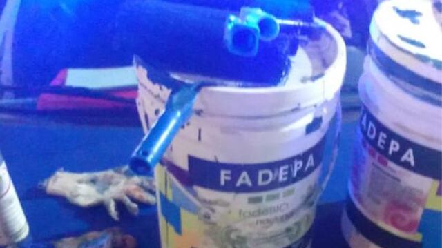 Investigan si los tachos de pintura falsa son nocivos para la salud.