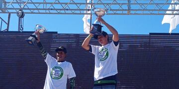 Tiago Iván Campos de Aparicio, ganador del concurso de Mayor Peso en las 24 horas de la Corvina negra