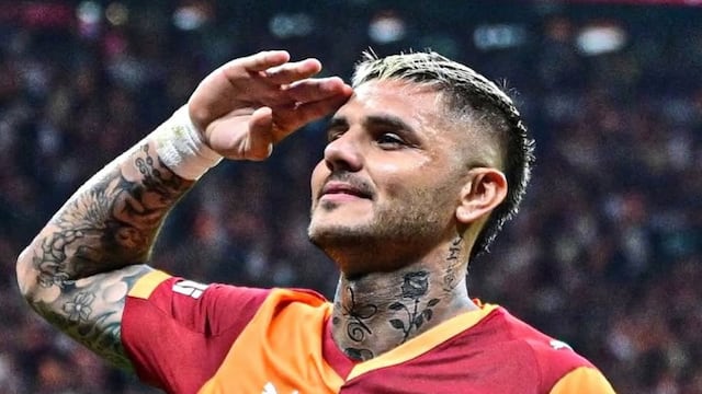Mauro Icardi festeja un gol en su club, el Galatasaray de Turquía. (Instagram)