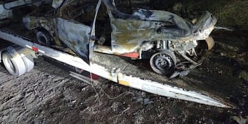 Así quedó el vehículo en la uniformado.