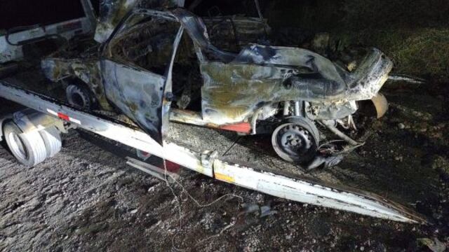 Así quedó el vehículo en la uniformado.