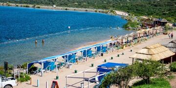 Nueva playa en el perilago del Piscu Yaco en San Luis.