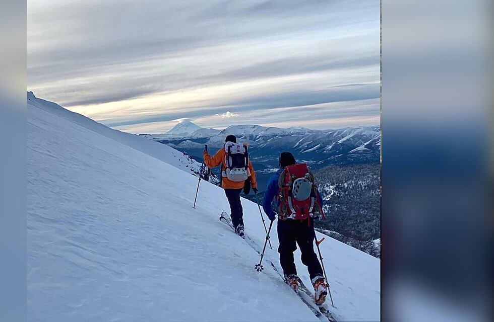 Neuquén: el impresionante video del esquiador bajando un cerro empinado en San Martín de los Andes