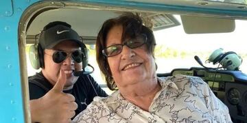 Lidia, la correntina de 83 años que voló por primera vez.