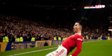 Cristiano Ronaldo festejando un gol.