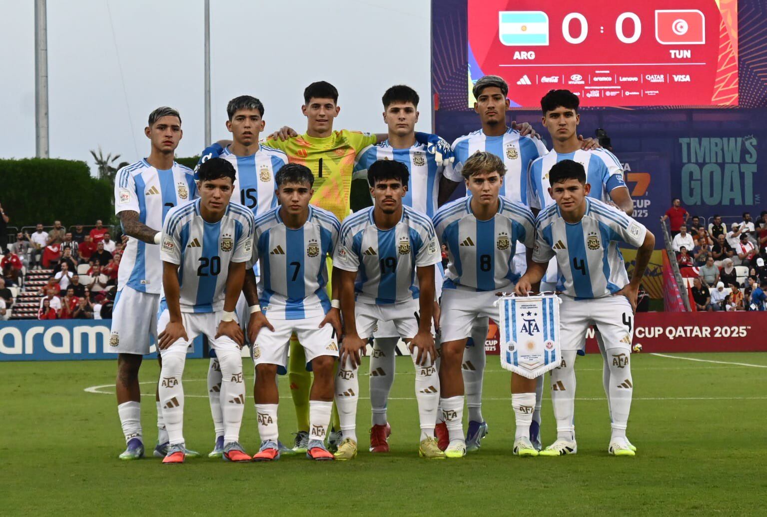 La selección argentina sub 17 le ganó a Túnez (AFA)