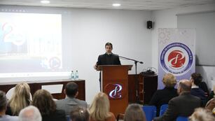 Leonardo Viotti en la celebración de los 25 años del Centro de Formación Profesional N° 5