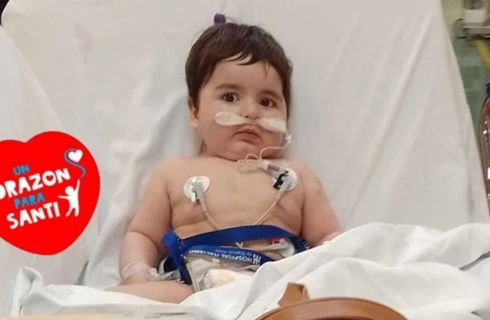 Santi, el pequeño sanjuanino que espera un trasplante de corazón y hace más de un año vive en un hospital