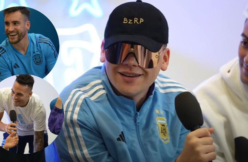 “El Biza la la la la la”: así fue el encuentro de Bizarrap con Lautaro Martínez y Nicolás Tagliafico