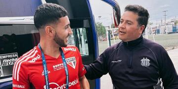 Nahuel Bustos vino a barrio Jardín en la final de Copa Sudamericano. Talleres lo atrae (Foto: Prensa Talleres).