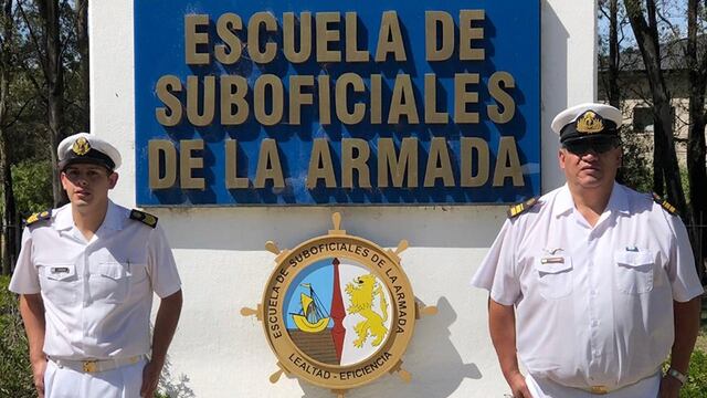 El Cabo puntaltense junto a su Padre