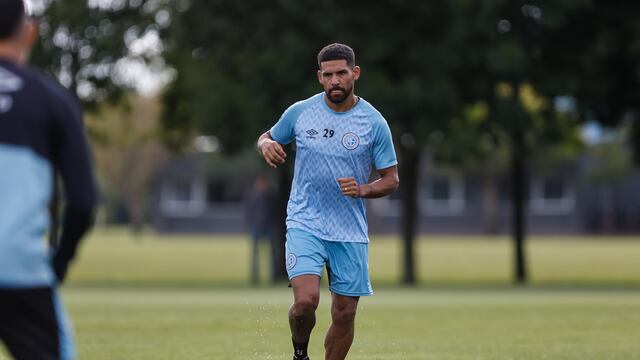 El delantero de Belgrano Franco Jara sufrió una lesión. (Prensa Belgrano).