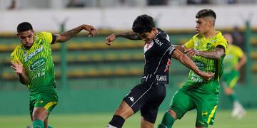 Vasco da Gama de Brasil visitó a Defensa y Justicia de por la Copa Sudamericana. (Foto de Daniel Jayo / POOL / AFP)