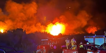 Incendio en Sierra de la Ventana: la ruta 76 está cortada en el sector del Abra de la Ventana