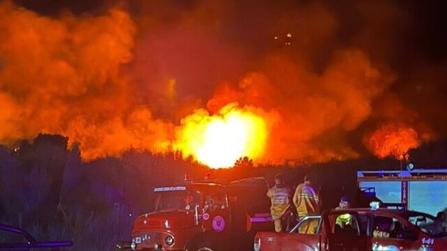 Incendio en Sierra de la Ventana: la ruta 76 está cortada en el sector del Abra de la Ventana