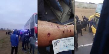Hinchas de Talleres denuncian represión de la policía santafesina.