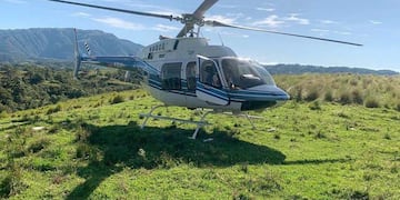 El helicóptero sanitario, disponible gracias a la gestión gubernamental, permitió la evacuación.